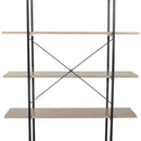 GAOMON 5-tier Bookcase Spacious Vintage Wood Metal Shelf Furniture