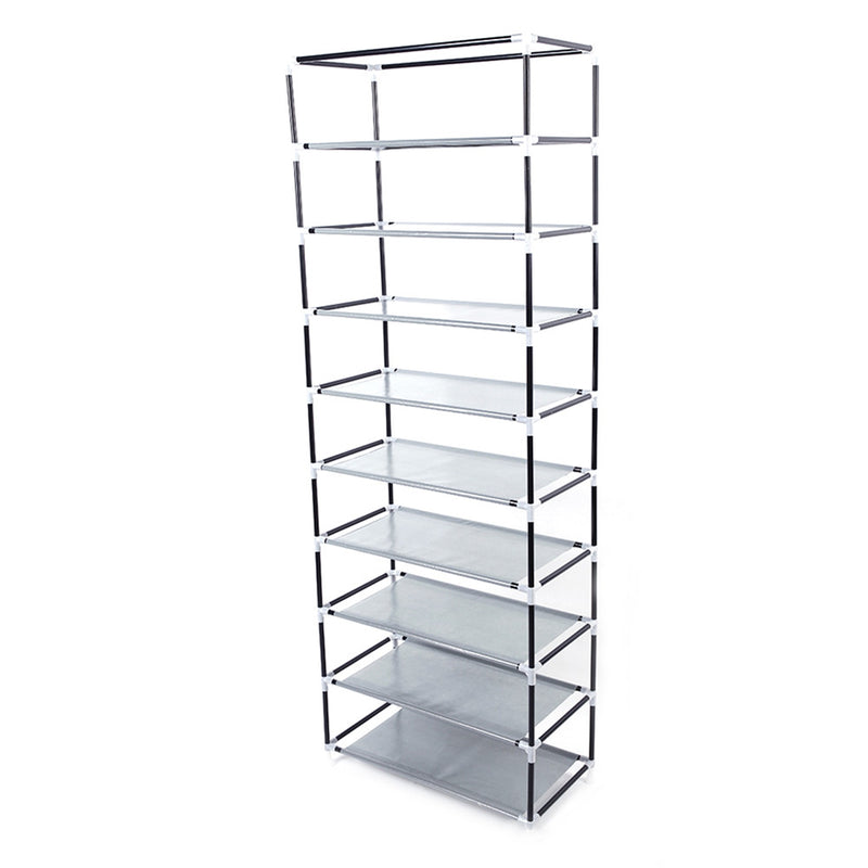GAOMON 10-layer Shoe Rack Room-Saving Shoe Cabinet Rose Red