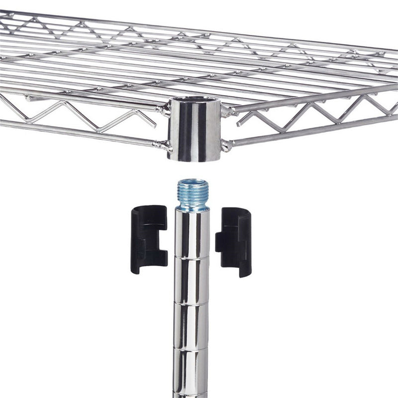 GAOMON 5-layer Metal Shelf 180 x 90 x 35 Storage Rack Home Kitchen Outdoor Silver