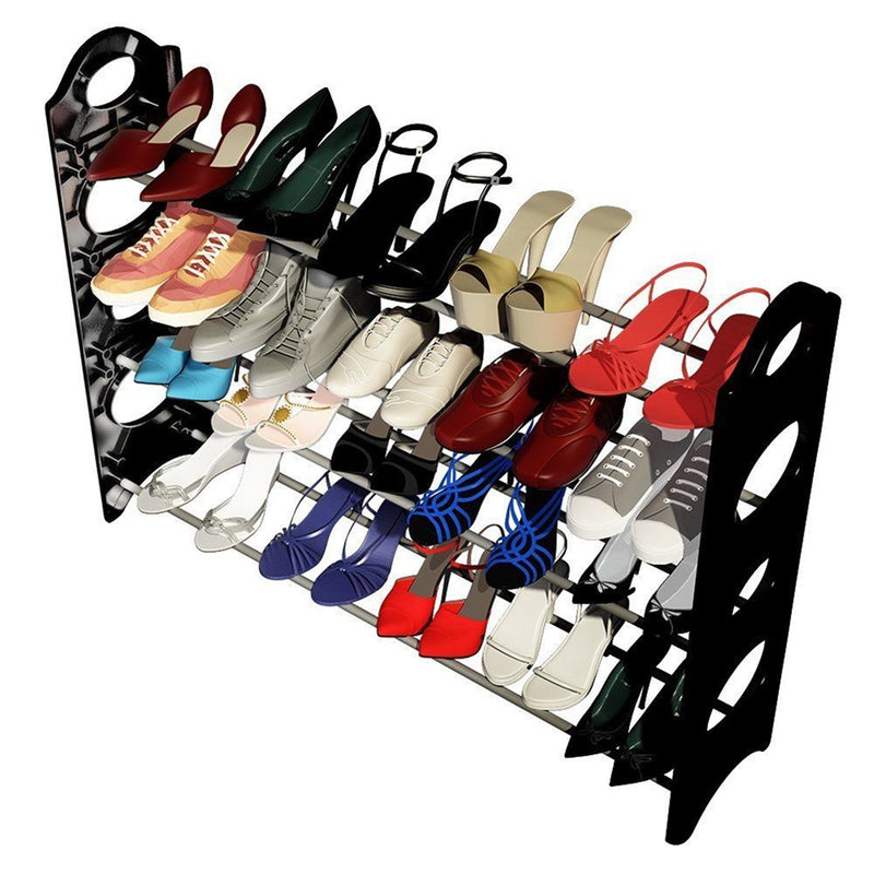 GAOMON 4 Layer Shoe Rack Household Portable Ultra Large Capacity GREY