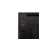 GAOMON Rectangular Decorative Mirror Wood Glass Brown