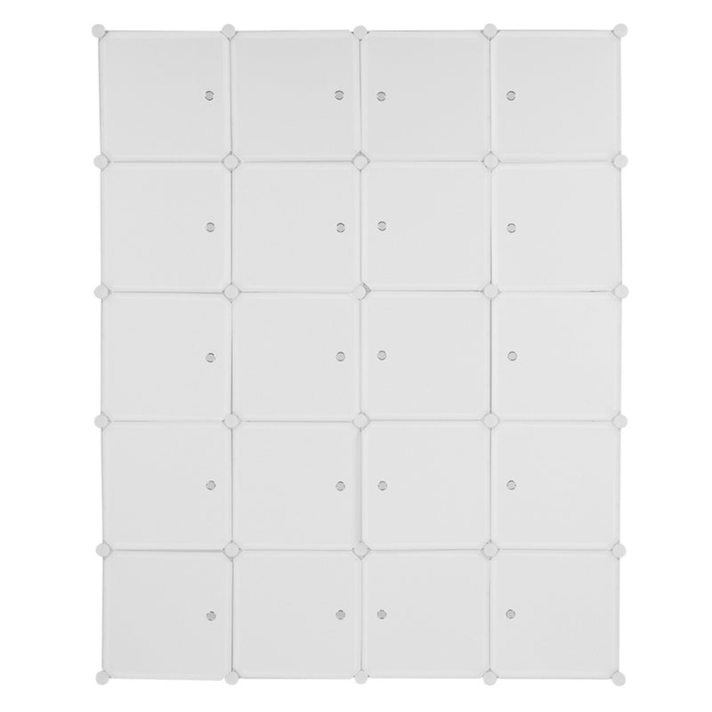 GAOMON 5-layers 20-grids Modular Closet Cabinet Storage  Shelves Cube Organizer White