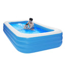 GAOMON Inflatable Swimming Pool Wall Rectangle Summer Blow Up Swimming Pool 120x72x22inch Blue