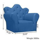 GAOMON Children Sofa 58*38*48cm Solid Wood Composite Board Rectangular Sofa Blue