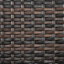 GAOMON 2pcs Rattan Bar Chair Iron Frame Outdoor Chair Garden Furniture 53x53x120cm Brown