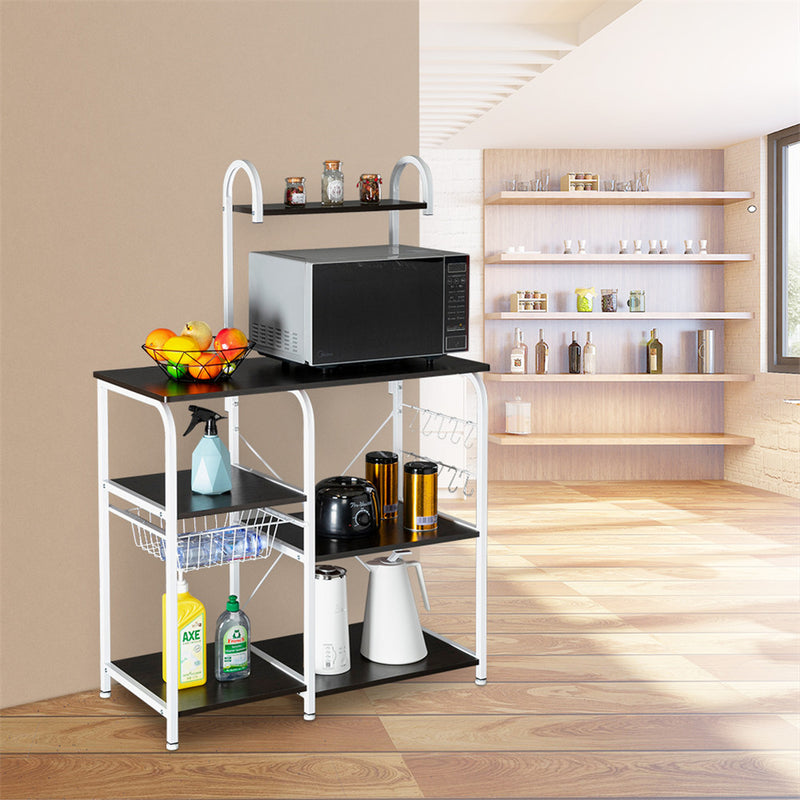 GAOMON 4-layer Microwave Oven Rack Kitchen Organizer Dark Brown