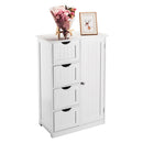 GAOMON Single Door Bathroom Storage Cabinet with 4 Drawers Waterproof Lightweight