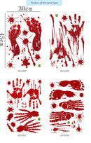 GAOMON Halloween Decoration Bloody Handprints Footprints Pattern Wall Stickers