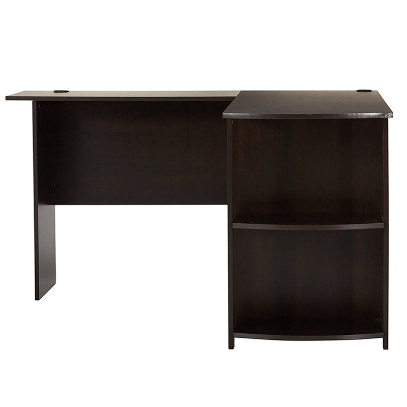 GAOMON L-shaped Wooden Right Angle Computer Desk With Two-layer Bookshelves