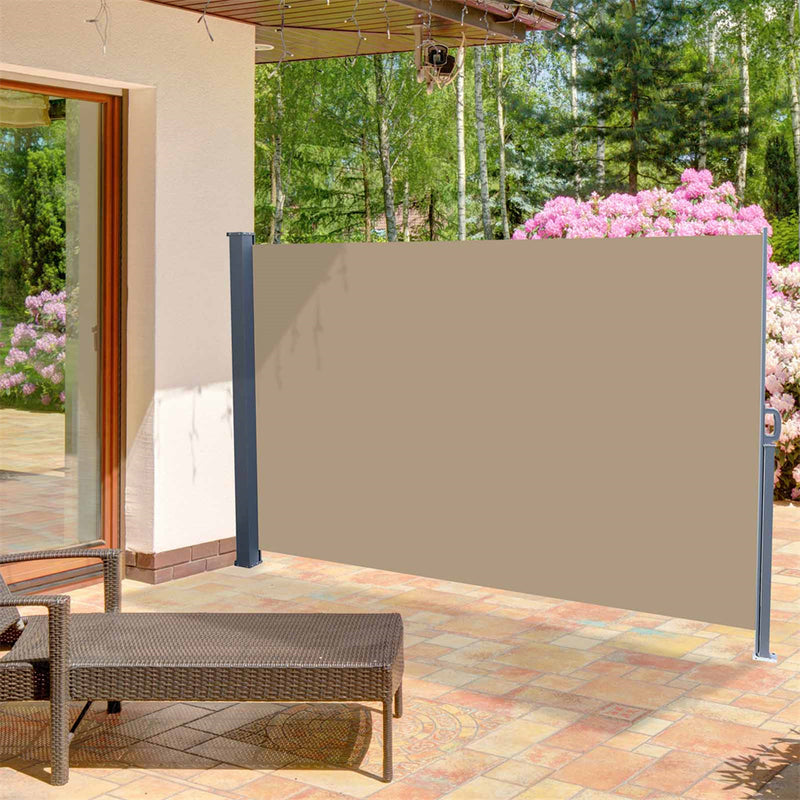 GAOMON Outdoor Side Pull Shed 300x160cm Rectangle Office Partition Coffee