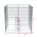 GAOMON 48" Basics Play Area Foldable Metal Pet Wire Fence 8 Pieces with Open Doors Black