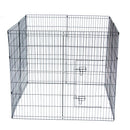 GAOMON 42" Basics Play Area Foldable Metal Pet Wire Fence 8 Pieces with Open Doors Black