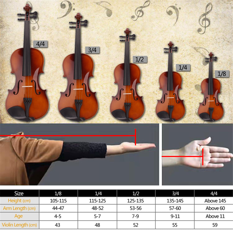 YIWA 1/4 Beginner Violin Set Beginner Violin with Rosin Bow Case Stringed N101