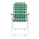 GAOMON 2pcs Beach Chair Steel Tube Bearing 120kg Folding Beach Chair Dark Green Stripes