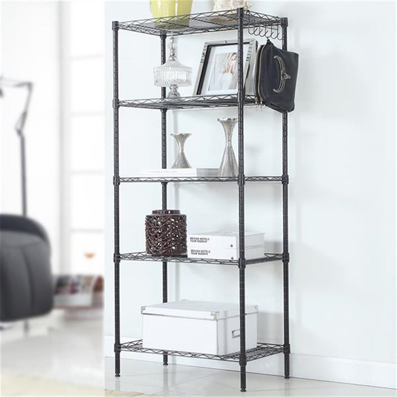 GAOMON Metal Storage Shelves Home Kitchen Microwave Oven Rack Organizer Black