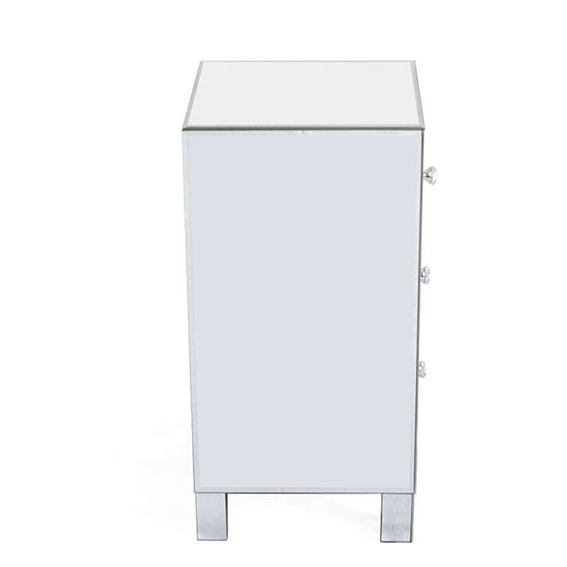 GAOMON Modern Mirrored Night Stands with 3 Drawers Bedside Table End Table