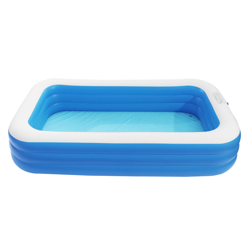 GAOMON 120x72x22inch Inflatable Swimming Pool Wall Cuboid Stored for Backyard Garden Blue