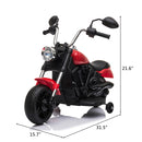 GAOMON Children Electric Motorcycle Single Drive Motorcycle Toy with Auxiliary Wheel LED Headlights