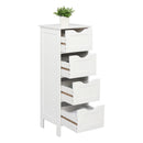 GAOMON 4-Drawer Storage Cabinet Bathroom Storage Organizer White