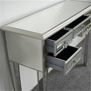 GAOMON Mirrored Desk Vanity Table With 5 Drawers For Home Bedroom Storage