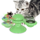 GAOMON Spinning Windmill Cat Toy Interactive Balls Turntable Massage Toy Green