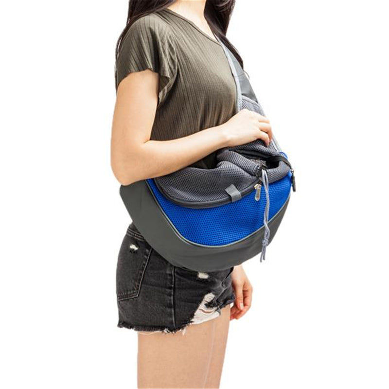 GAOMON Pet Dog Sling Backpack Cat Puppy Comfort Travel Tote Single Shoulder Bag Blue