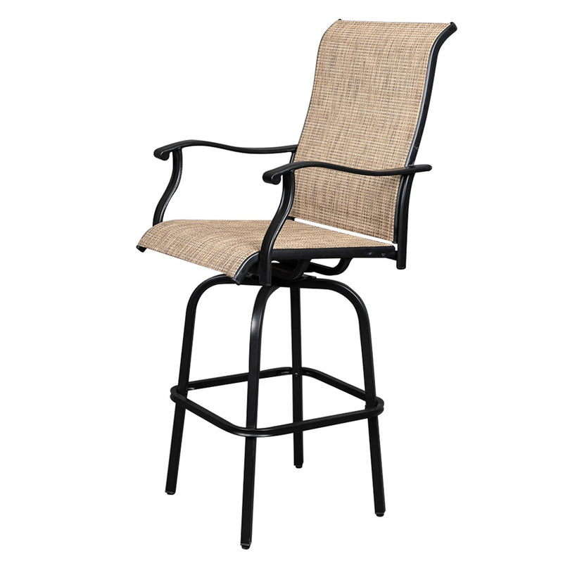 GAOMON 2PCS Swivel Bar Chair Adjustable Long Service Life Patio Swivel Bar Stool