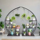 GAOMON 2PCS 5 Layers Semicircle Iron Flower Stand Plant Stand N101