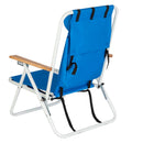 GAOMON Portable Beach Chair with Adjustable Headrest Single Beach Chair Blue