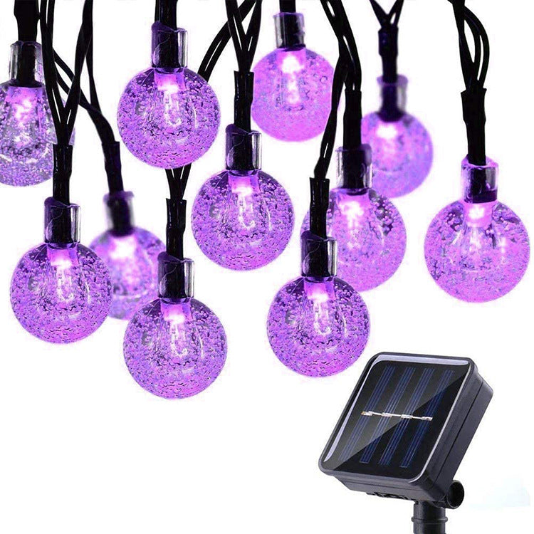 GAOMON LED Solar String Light Purple Spider Light for Halloween Party Decorations