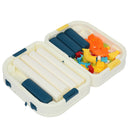 GAOMON Kids Activity Table Set with Building Blocks Foldable Building Block Table Mobile Suitcase