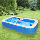 GAOMON Inflatable Swimming Pool Wall Rectangle Summer Blow Up Swimming Pool 120x72x22inch Blue