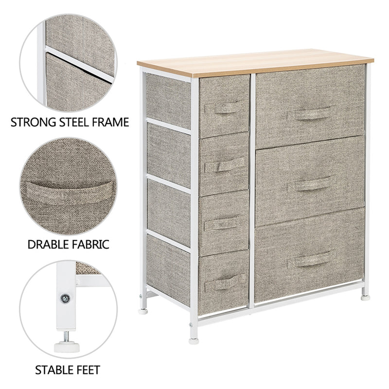 GAOMON Dresser with 7 Drawers Furniture Storage Tower Unit Storage Rack