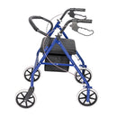 GAOMON Basket Walker Chair Wheel Rollator Walker Removable Back Support Blue