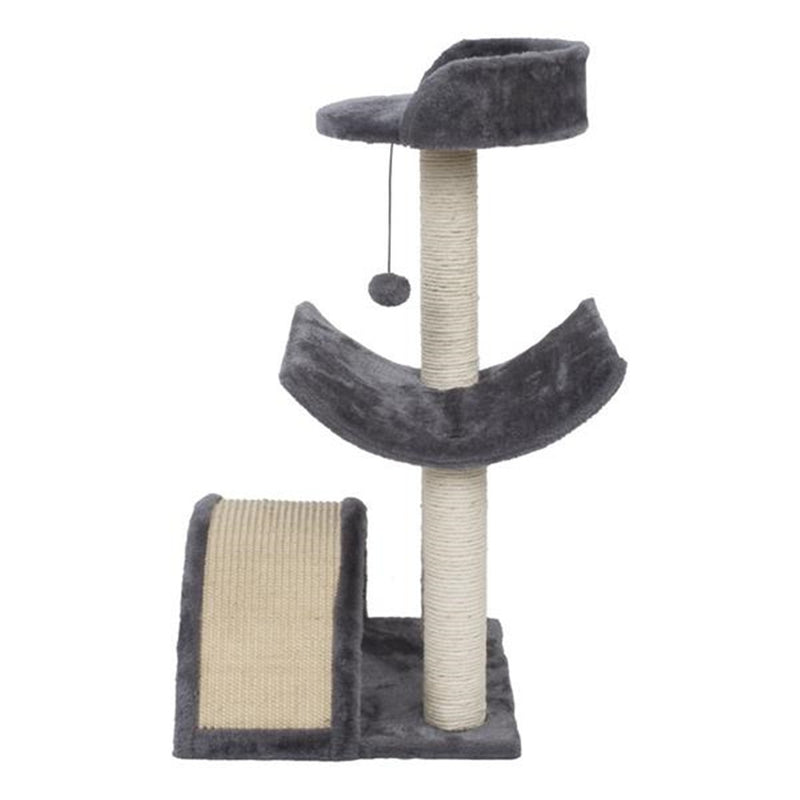 GAOMON Cat Condo Set 28-inch Tree Tower Scratching Post Step Ladder Grey