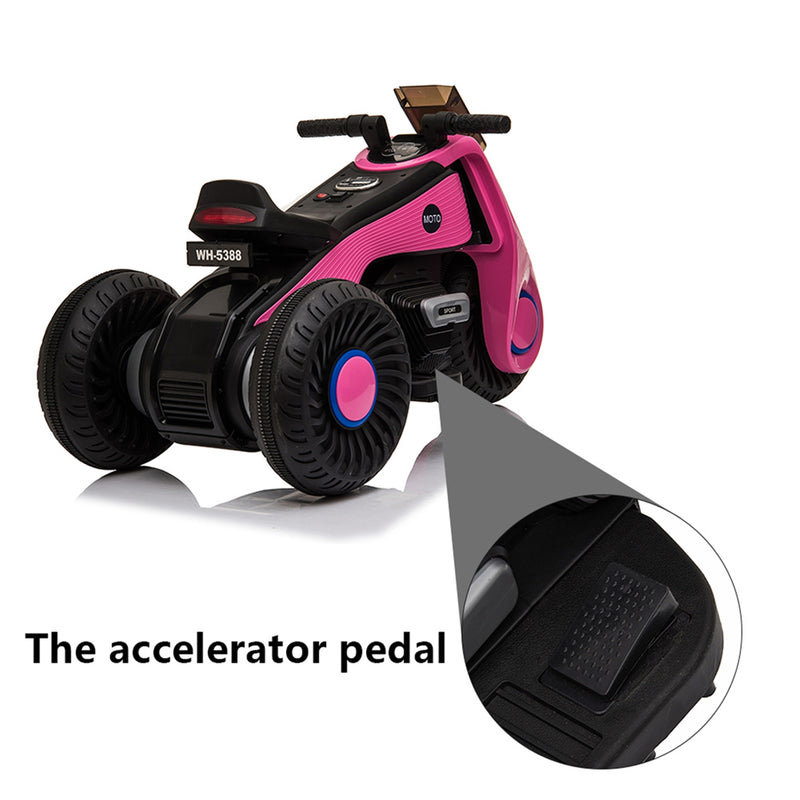 GAOMON Kids Electric Motorcycle 3 Wheels Double Drive 6V 4.5a.H Children Motorcycle without RC
