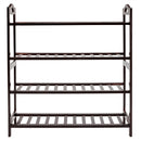 GAOMON Bamboo Shoe Rack with Handles 12-batten 4 Tiers Multipurpose Coffee