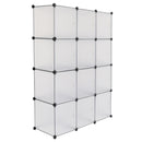 GAOMON Storage Shelf 4 Layers 12-Cube 35x35x35 Cube Storage Cabinet with Door