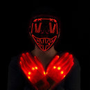 GAOMON Halloween Scary LED Mask with Light Up Gloves Kit