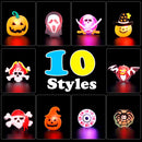 GAOMON 54pcs Halloween Light Up Rings Toys