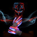 GAOMON Halloween LED Mask Skeleton Gloves Set