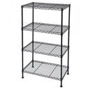 GAOMON 4-tier Adjustable Layer Spacing Household Metal Shelf 50*30*80cm Black