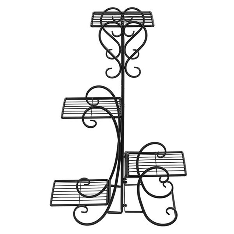 GAOMON 4-Tier Metal Shelves Flower Pot Plant Stand Display for Garden