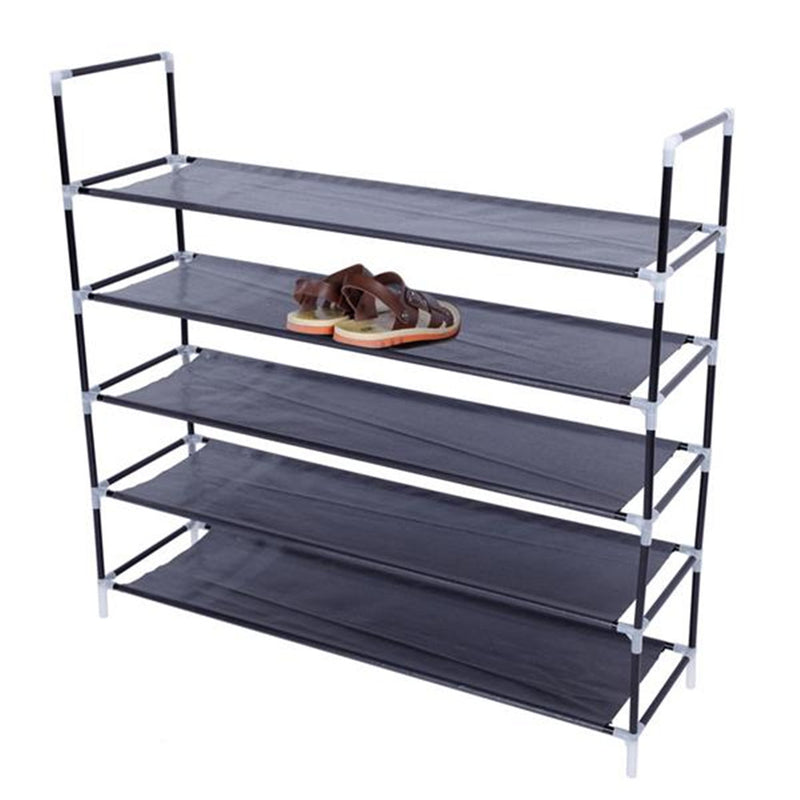 GAOMON 5-layer Shoe Rack 100cm Super Wide Extra Large Black
