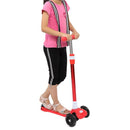 GAOMON 3-wheeled Toddler Scooter Height Adjustable Portable Scooter Red