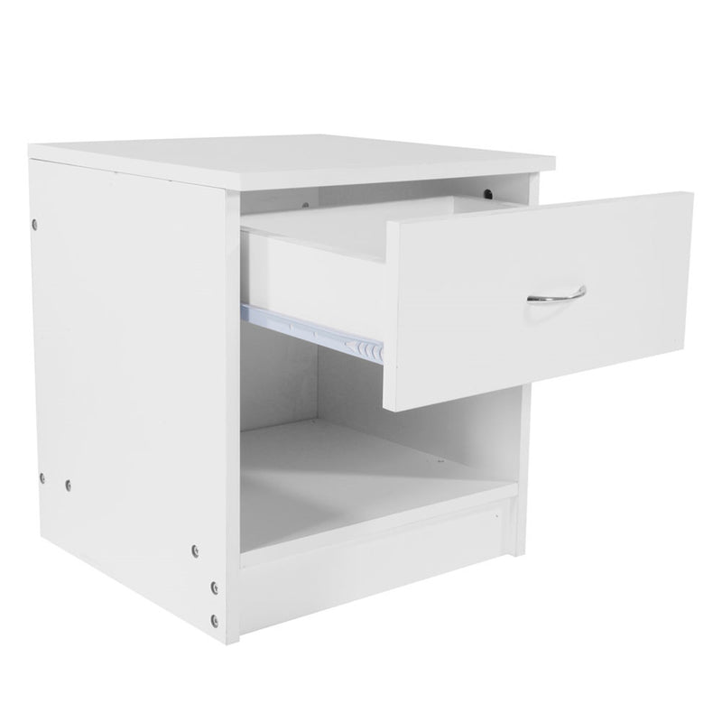 GAOMON 2pcs Night Stands with Storage Drawer Shelf Bedside End Table 40x40x45cm