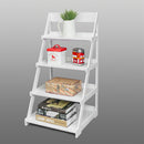 GAOMON 4-tier Plant Stands Ladder Style Waterproof Corner Plant Shelf White