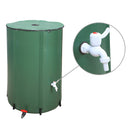GAOMON 100 Gallon Folding Rain Barrel Foldable Rain Bucket Indoor Outdoor Green