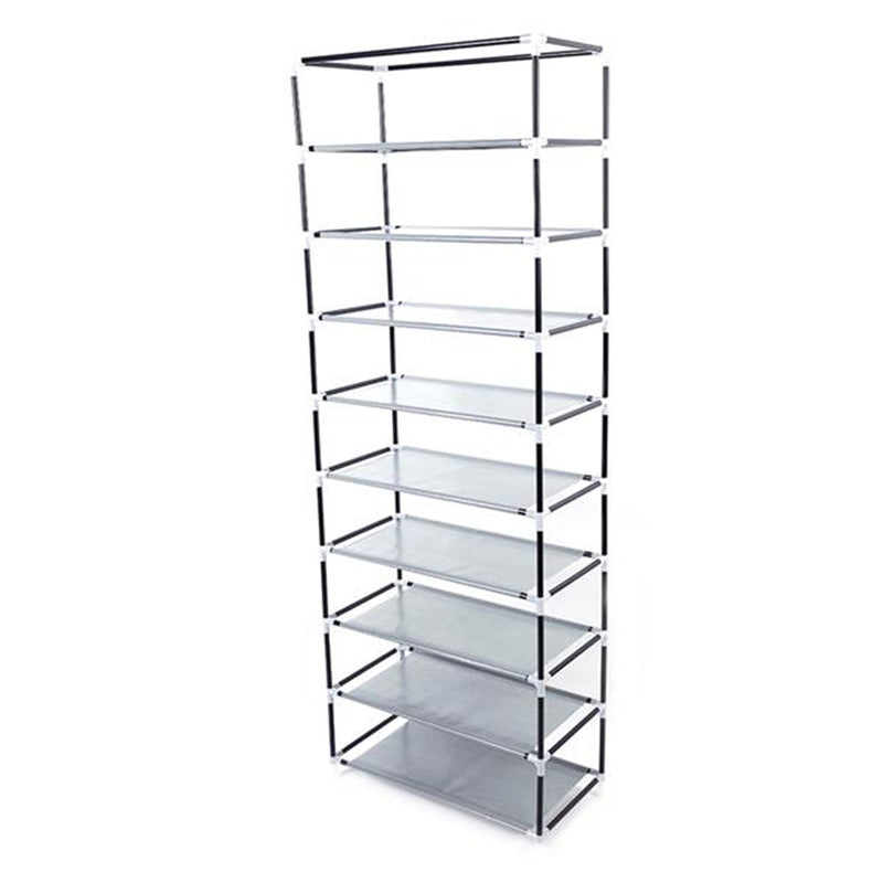 GAOMON 10-tiers Shoe Rack Closet Shoe Storage Cabinet Organizer Brown
