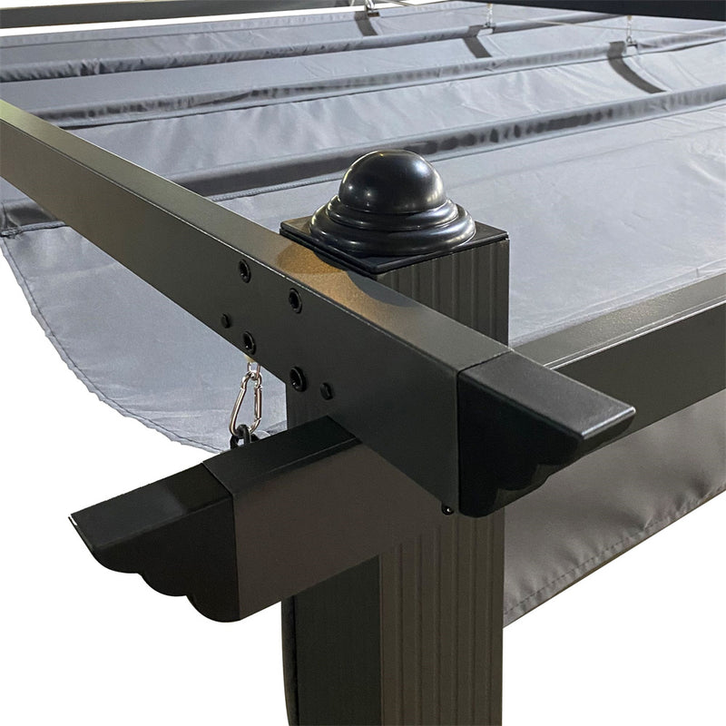 GAOMON Outdoor Patio Retractable Pergola Shady Shelters
